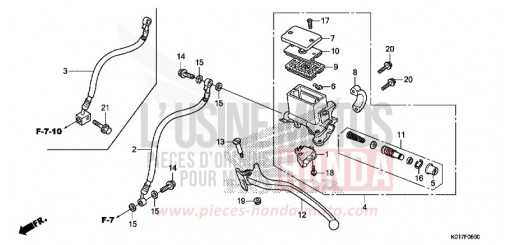 MAÎTRE-CYLINDRE DE FREIN ARRIÈRE SH125DD de 2013